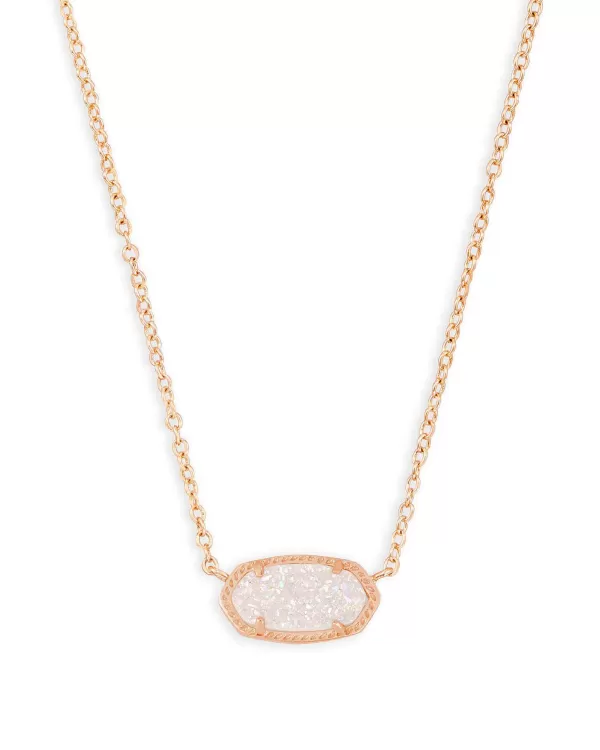 Elisa Rose Gold Pendant Necklace In Iridescent Drusy^Kendra Scott Hot