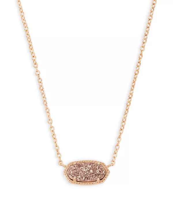 Elisa Rose Gold Pendant Necklace In Rose Gold Drusy^Kendra Scott Cheap