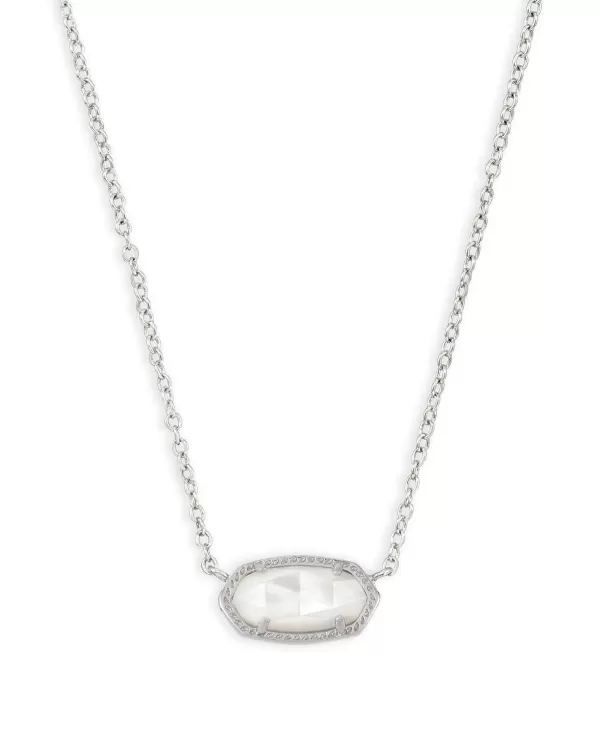 Elisa Silver Pendant Necklace In Ivory Mother-Of-Pearl^Kendra Scott Clearance