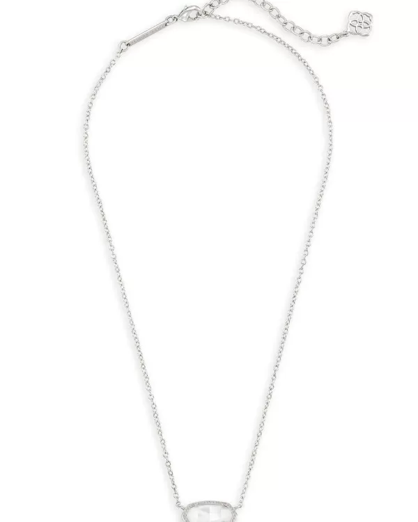 Elisa Silver Pendant Necklace In Ivory Mother-Of-Pearl^Kendra Scott Clearance