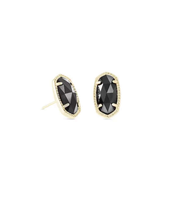 Ellie Gold Stud Earrings In Black^Kendra Scott Cheap