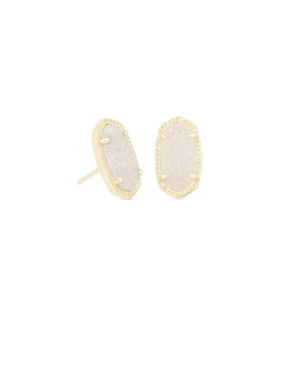 Ellie Gold Stud Earrings In Iridescent Drusy^Kendra Scott Cheap