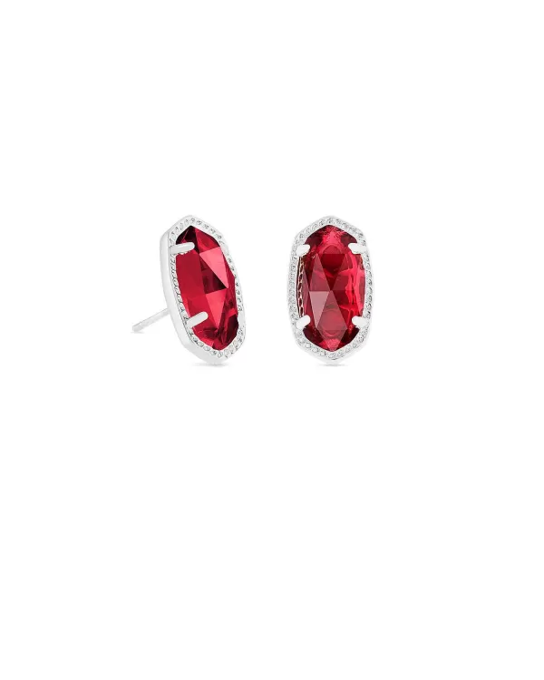 Ellie Silver Stud Earrings In Berry^Kendra Scott Clearance