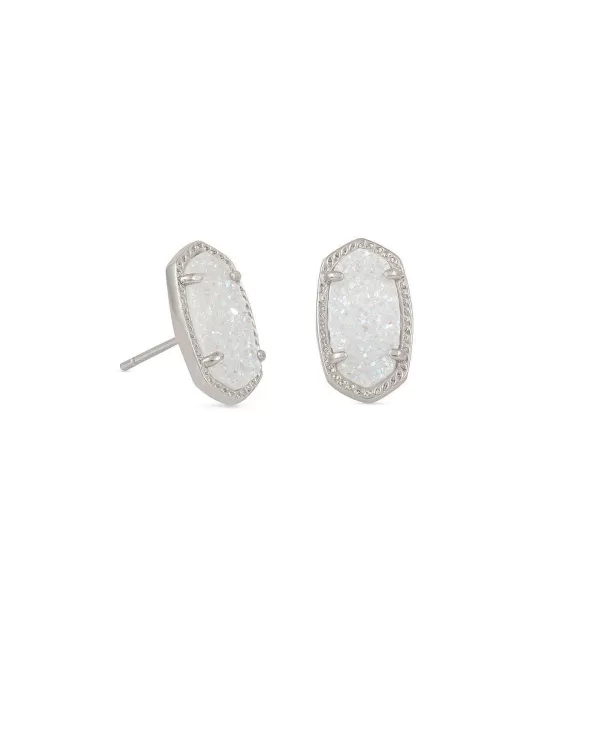 Ellie Silver Stud Earrings In Iridescent Drusy^Kendra Scott Store