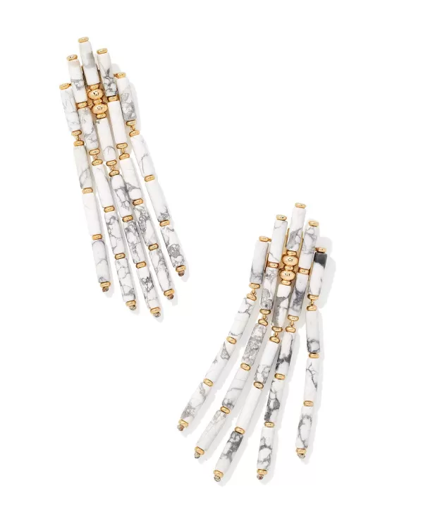 Ember Gold Statement Earrings In White Howlite^Kendra Scott Discount