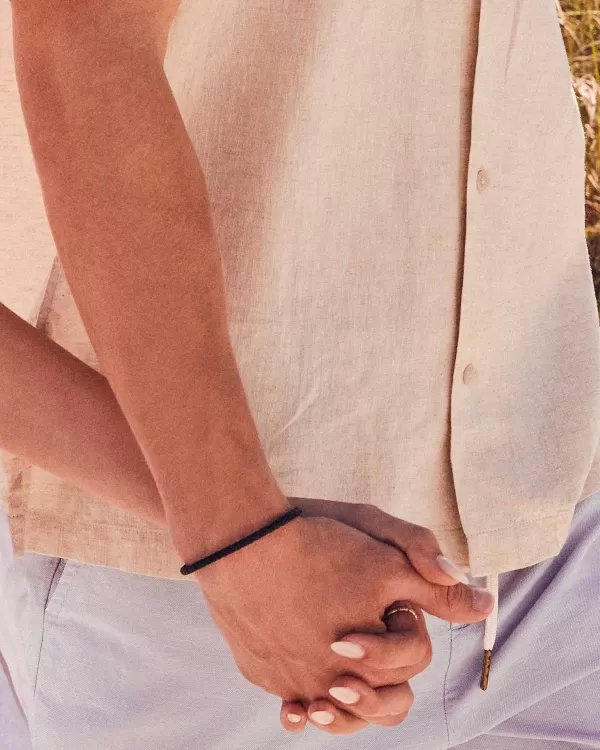 Evans Sterling Silver Corded Bracelet In Black Leather^Kendra Scott Cheap