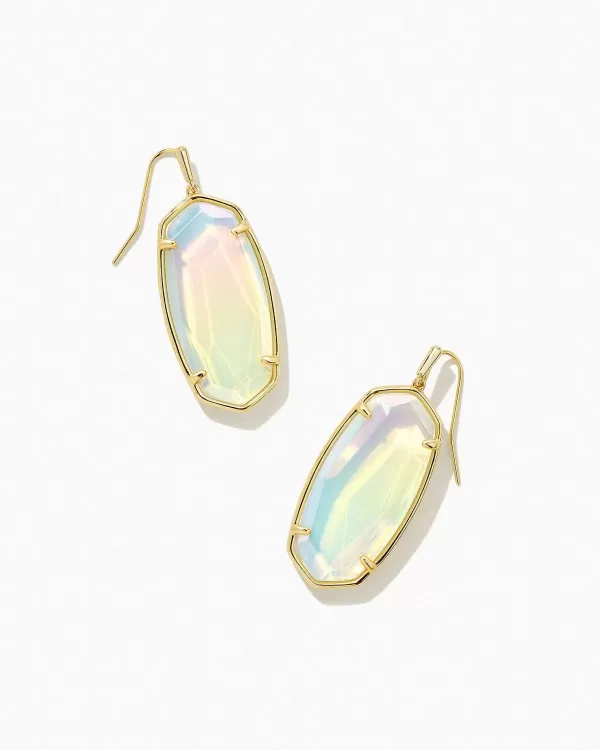 Faceted Elle Gold Drop Earrings In Iridescent Opalite^Kendra Scott Best Sale