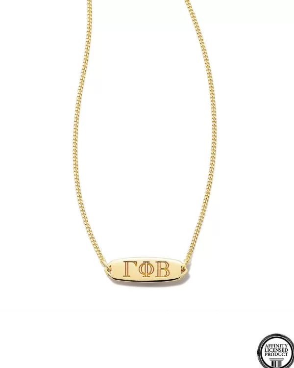 Gamma Phi Beta Pendant Necklace In 18K Gold Vermeil^Kendra Scott Flash Sale