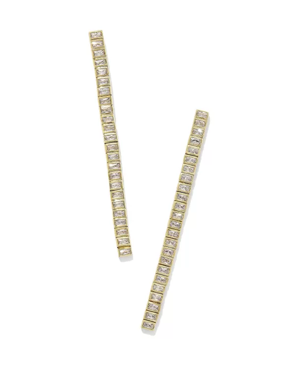 Gracie Long Tennis Linear Earrings In Silver^Kendra Scott Best Sale