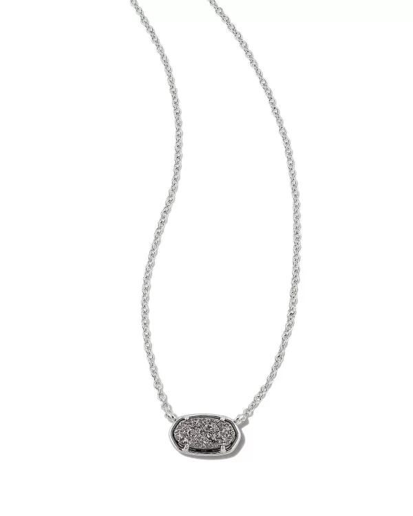 Grayson Silver Pendant Necklace In Platinum Drusy^Kendra Scott Cheap