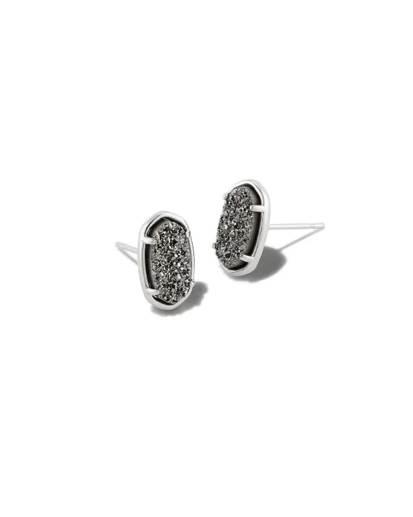 Grayson Silver Stud Earrings In Platinum Drusy^Kendra Scott Discount