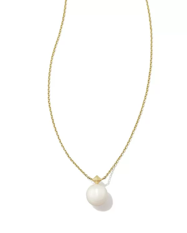 Hadleigh 14K Yellow Gold Pendant Necklace In White Pearl^Kendra Scott Sale