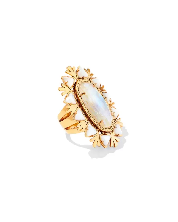 Havana Vintage Gold Cocktail Ring In Iridescent Abalone^Kendra Scott Fashion