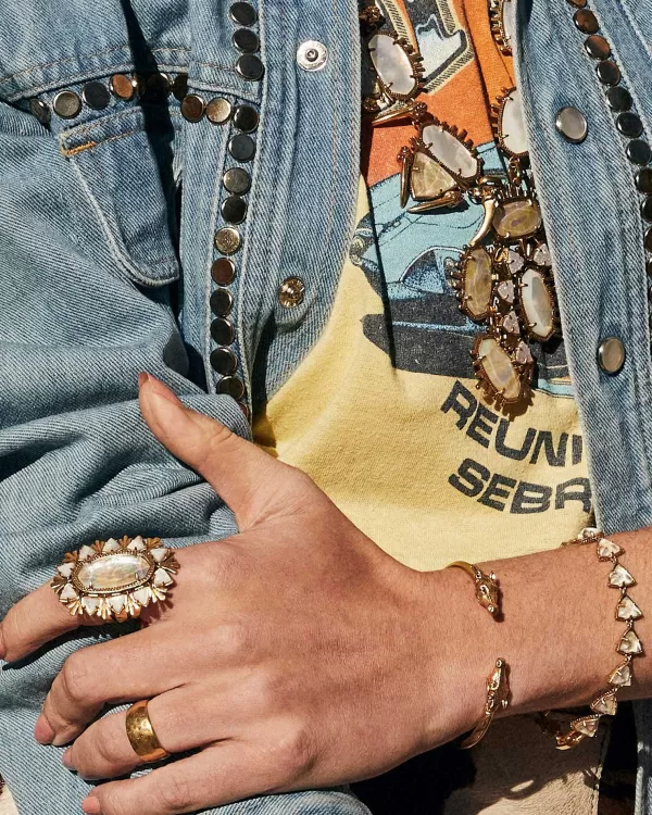 Havana Vintage Gold Cocktail Ring In Iridescent Abalone^Kendra Scott Fashion