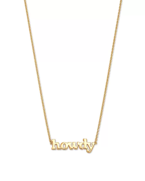 Howdy Pendant Necklace In 18K Yellow Gold Vermeil^Kendra Scott Hot