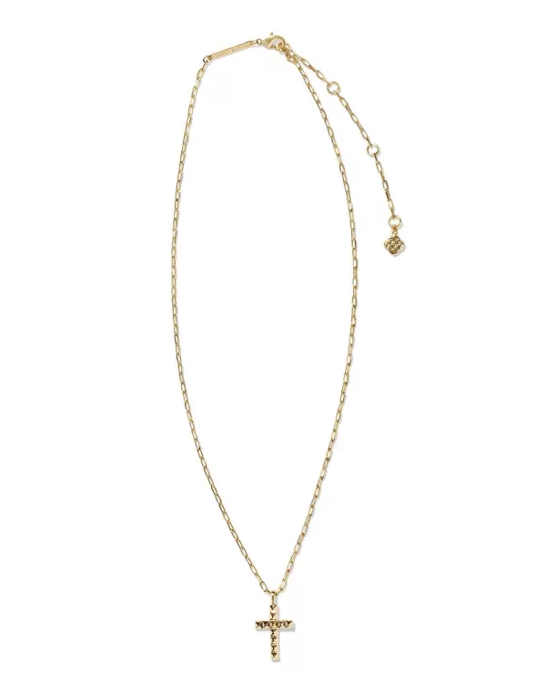 Jada Cross Short Pendant Necklace In Gold^Kendra Scott Flash Sale