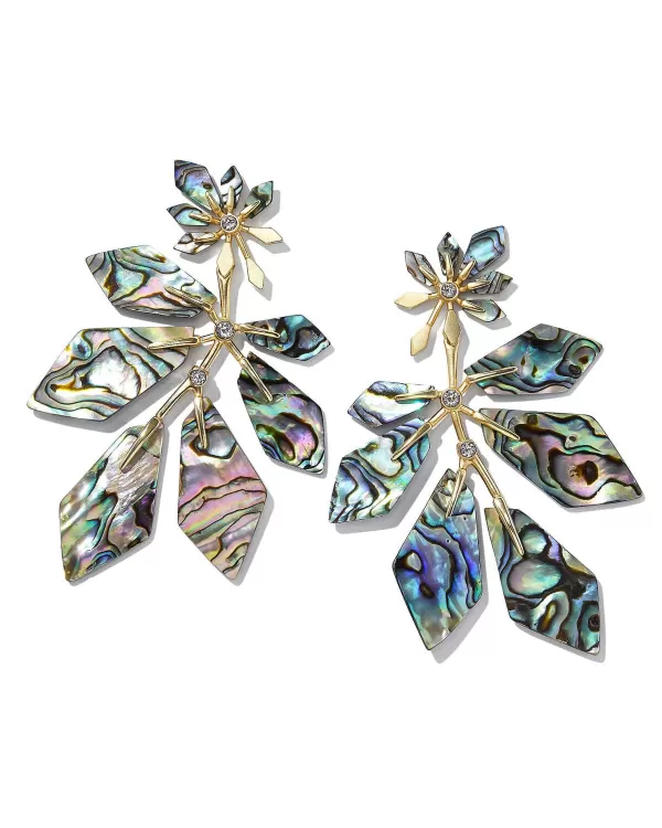 Jaylin Gold Statement Earrings In Abalone Shell^Kendra Scott Clearance