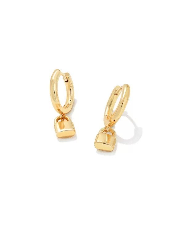 Jess Lock Huggie Earrings In Gold^Kendra Scott Cheap