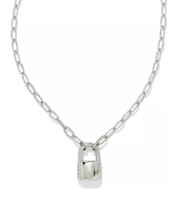 Jess Small Lock Chain Necklace In Silver^Kendra Scott Clearance