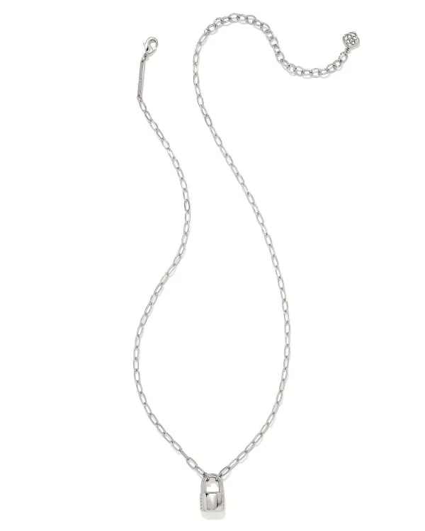 Jess Small Lock Chain Necklace In Silver^Kendra Scott Clearance