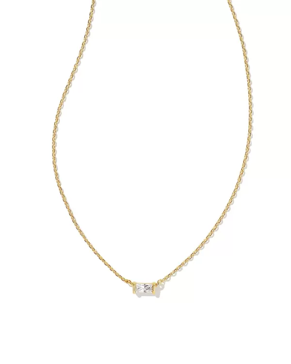 Juliette Gold Pendant Necklace In White Crystal^Kendra Scott Hot