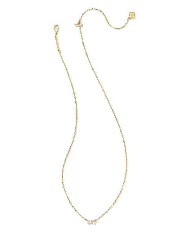 Juliette Gold Pendant Necklace In White Crystal^Kendra Scott Hot