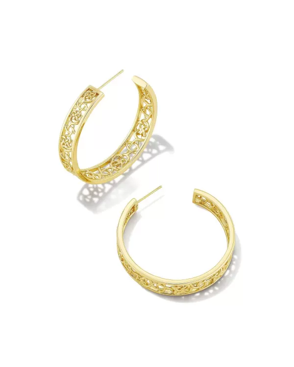 Kelly Hoop Earrings In Gold^Kendra Scott Flash Sale