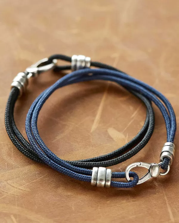 Kenneth Oxidized Sterling Silver Corded Bracelet In Navy^Kendra Scott Clearance