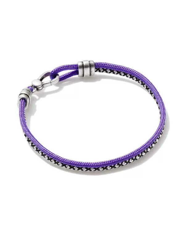 Kenneth Oxidized Sterling Silver Corded Bracelet In Purple Mix^Kendra Scott Shop