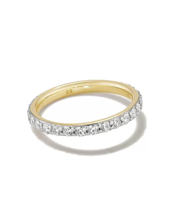 Lab Grown White Diamond Marilyn Band Ring In 14K Yellow Gold^Kendra Scott Flash Sale