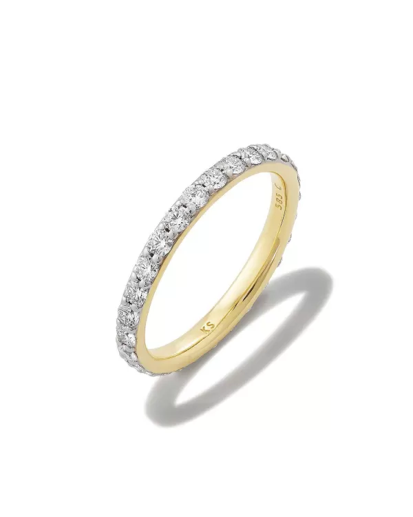 Lab Grown White Diamond Marilyn Band Ring In 14K Yellow Gold^Kendra Scott Flash Sale