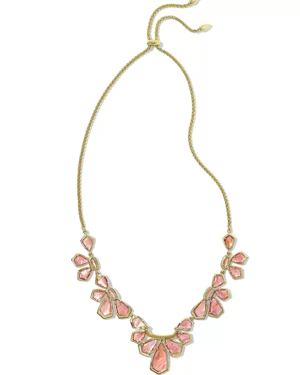 Layne Gold Statement Necklace In Light Pink Iridescent Abalone^Kendra Scott Sale