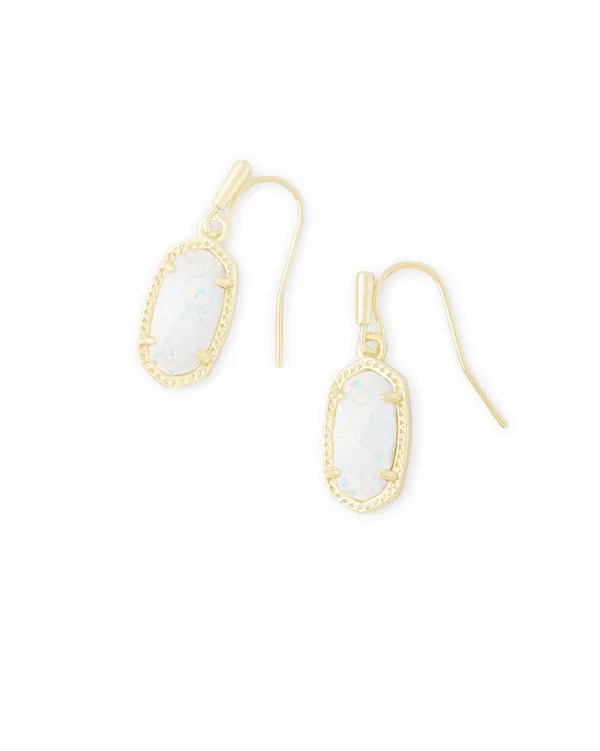 Lee Gold Drop Earrings In White Kyocera Opal^Kendra Scott Hot