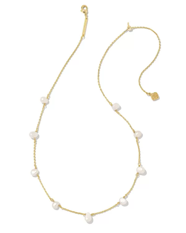 Leighton Gold Pearl Strand Necklace In White Pearl^Kendra Scott Fashion