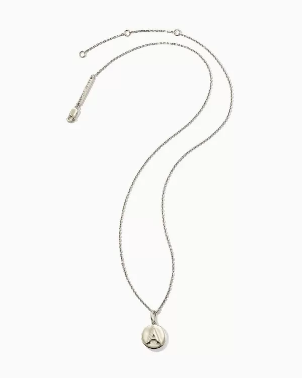 Letter A Coin Pendant Necklace In Oxidized Sterling Silver^Kendra Scott Store