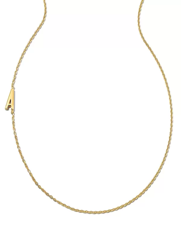 Letter A Inline Initial Necklace In 18K Gold Vermeil^Kendra Scott Best Sale