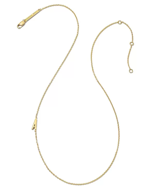 Letter A Inline Initial Necklace In 18K Gold Vermeil^Kendra Scott Best Sale