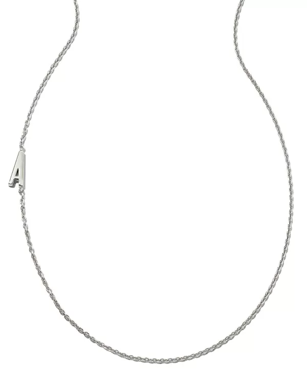 Letter A Inline Initial Necklace In Sterling Silver^Kendra Scott Cheap