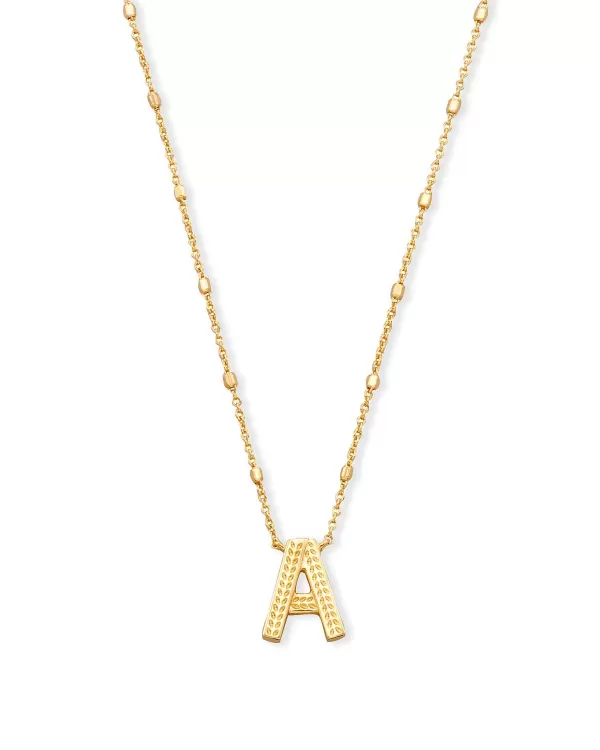 Letter A Pendant Necklace In Gold^Kendra Scott Discount