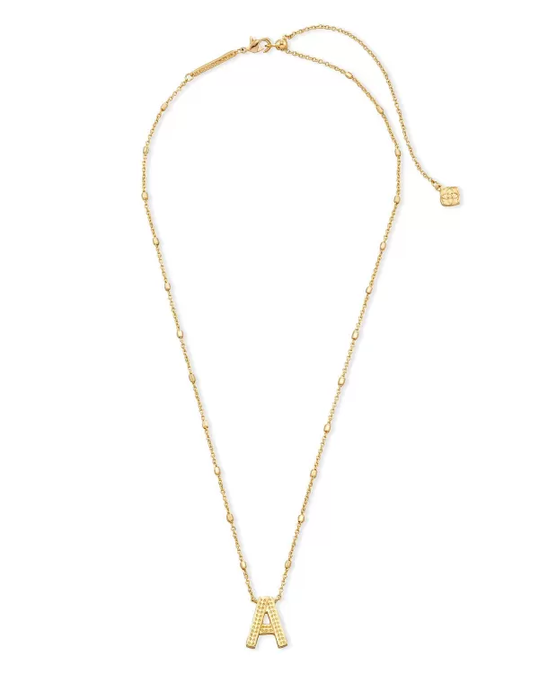 Letter A Pendant Necklace In Gold^Kendra Scott Discount