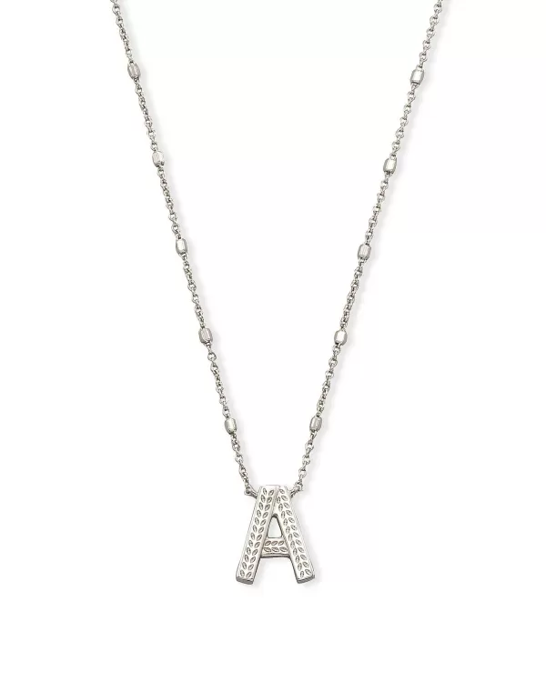 Letter A Pendant Necklace In Silver^Kendra Scott Hot