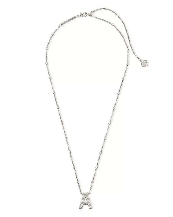 Letter A Pendant Necklace In Silver^Kendra Scott Hot