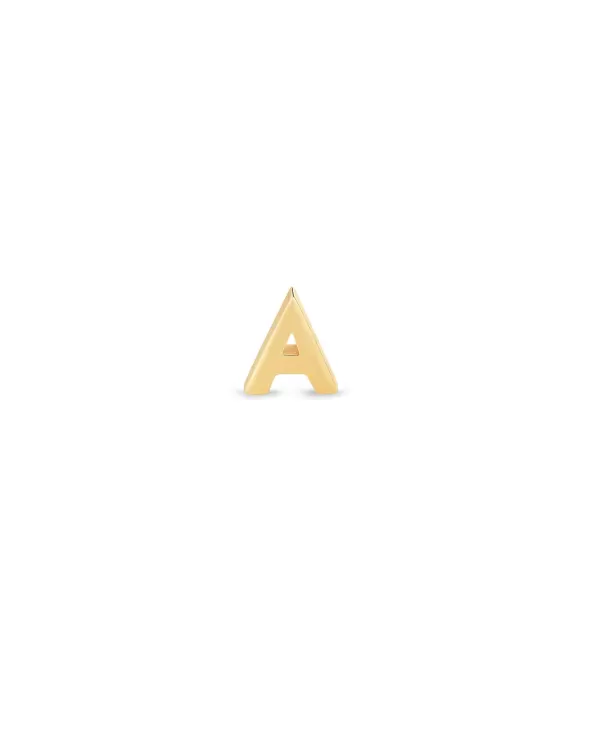 Letter A Single Stud Earring In 18K Gold Vermeil^Kendra Scott Cheap