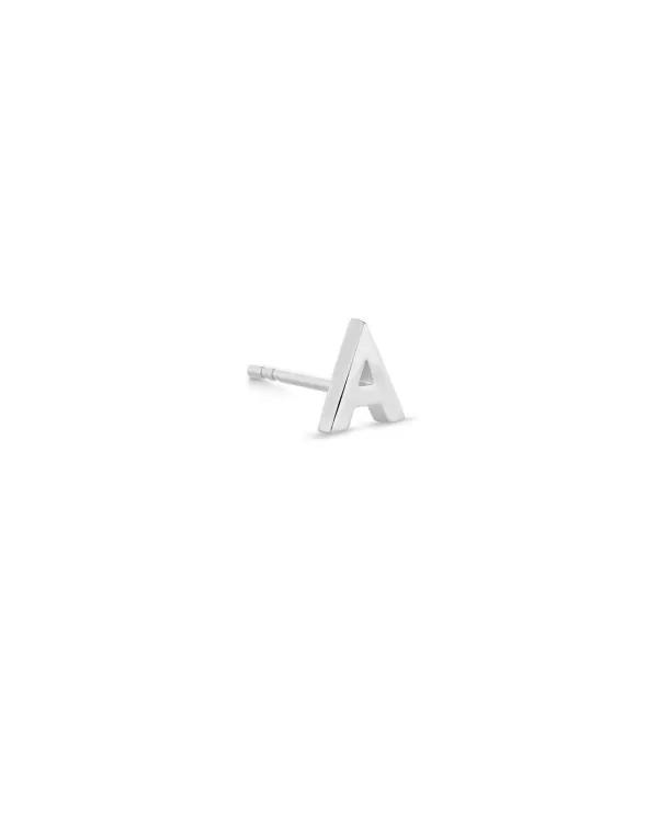 Letter A Single Stud Earring In Sterling Silver^Kendra Scott Fashion