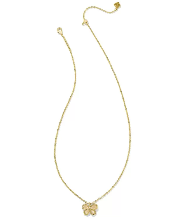 Mae Gold Butterfly Short Pendant Necklace In Golden Abalone^Kendra Scott Store