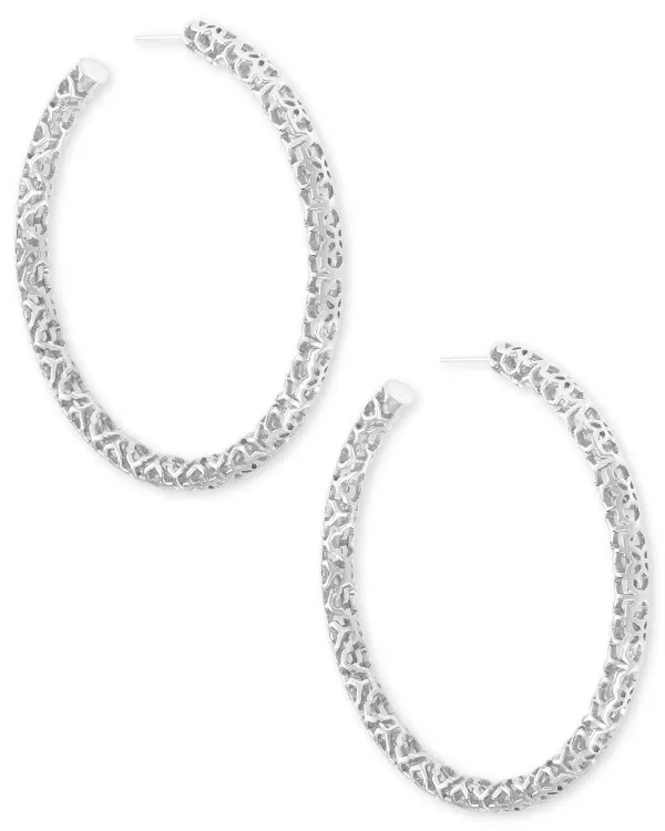 Maggie Hoop Earrings In Silver Filigree^Kendra Scott Cheap