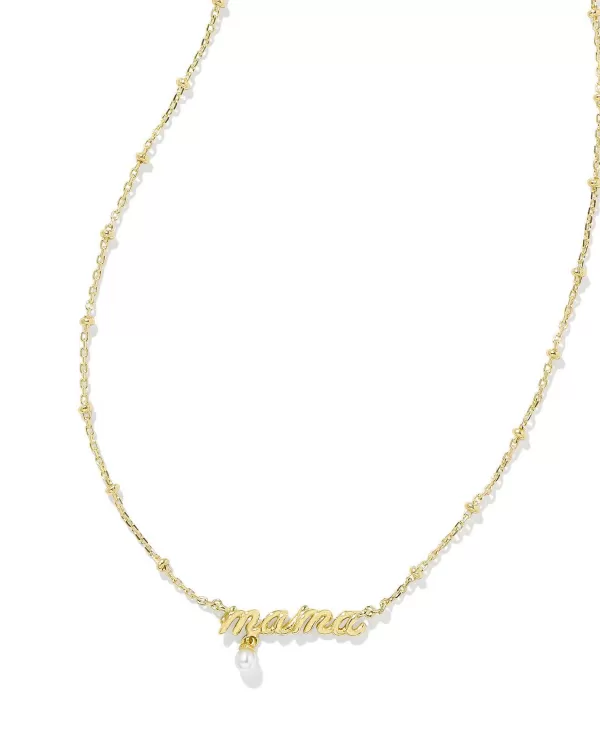 Mama Script Pendant Necklace In Gold^Kendra Scott Hot