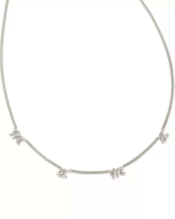 Mama Script Strand Necklace In Silver^Kendra Scott Sale