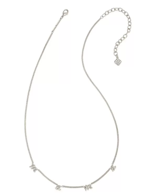 Mama Script Strand Necklace In Silver^Kendra Scott Sale