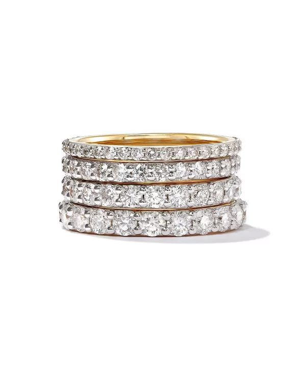 Marilyn 14K Yellow Gold Full Eternity Band Ring In White Diamond, .5Ct^Kendra Scott Sale